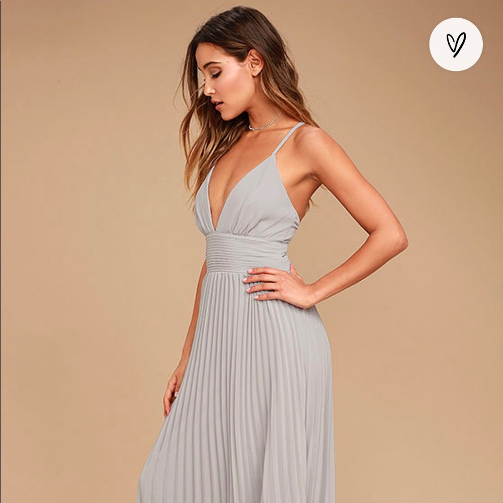 Lulus Grey Maxi Dress XS